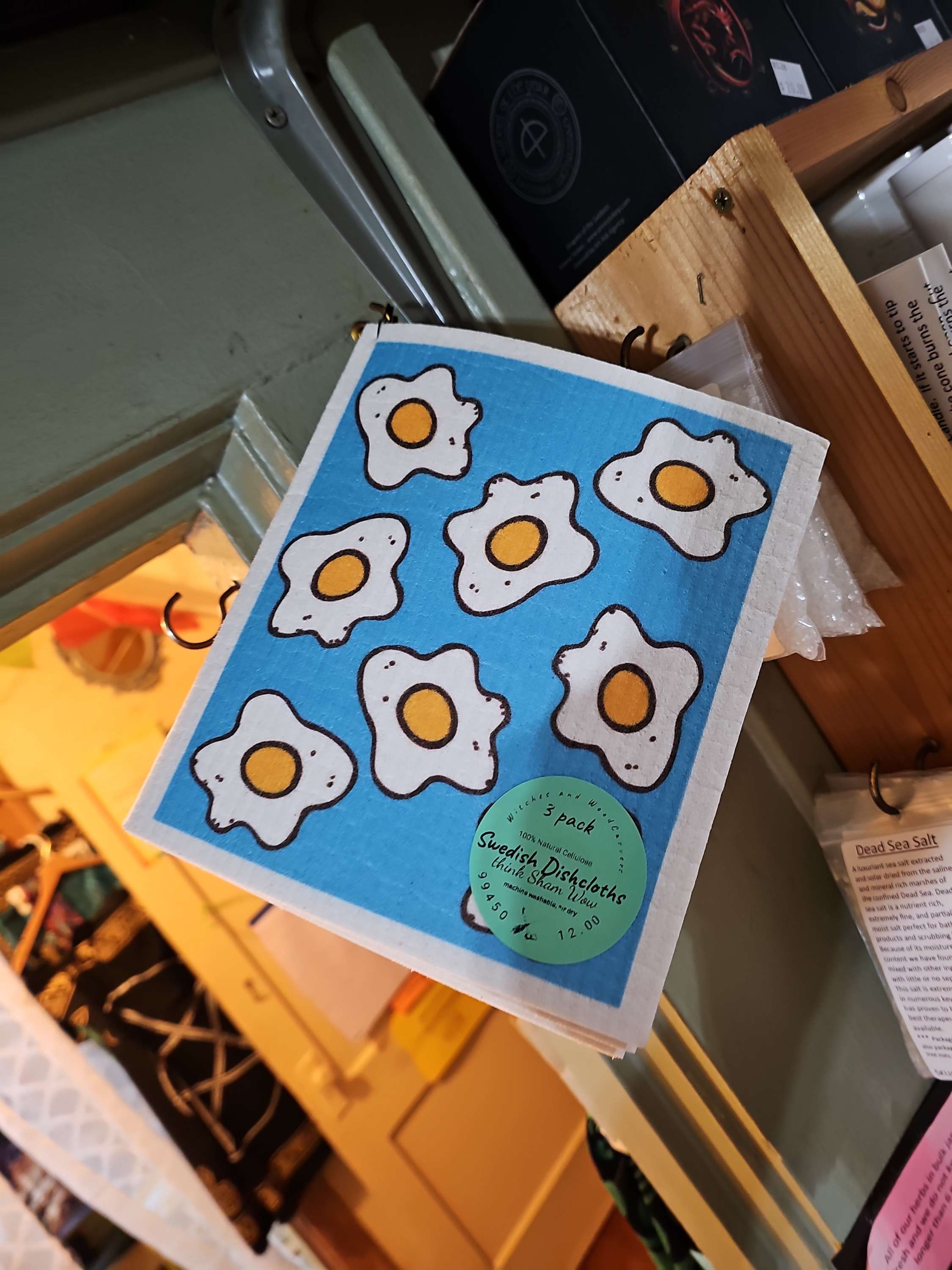 Swedish Dishcloth 3 pack - Fried eggs. image 0